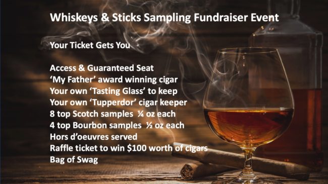 Whiskeys and Cigars fundraiser in support of D'Arcys ARC animal shelter